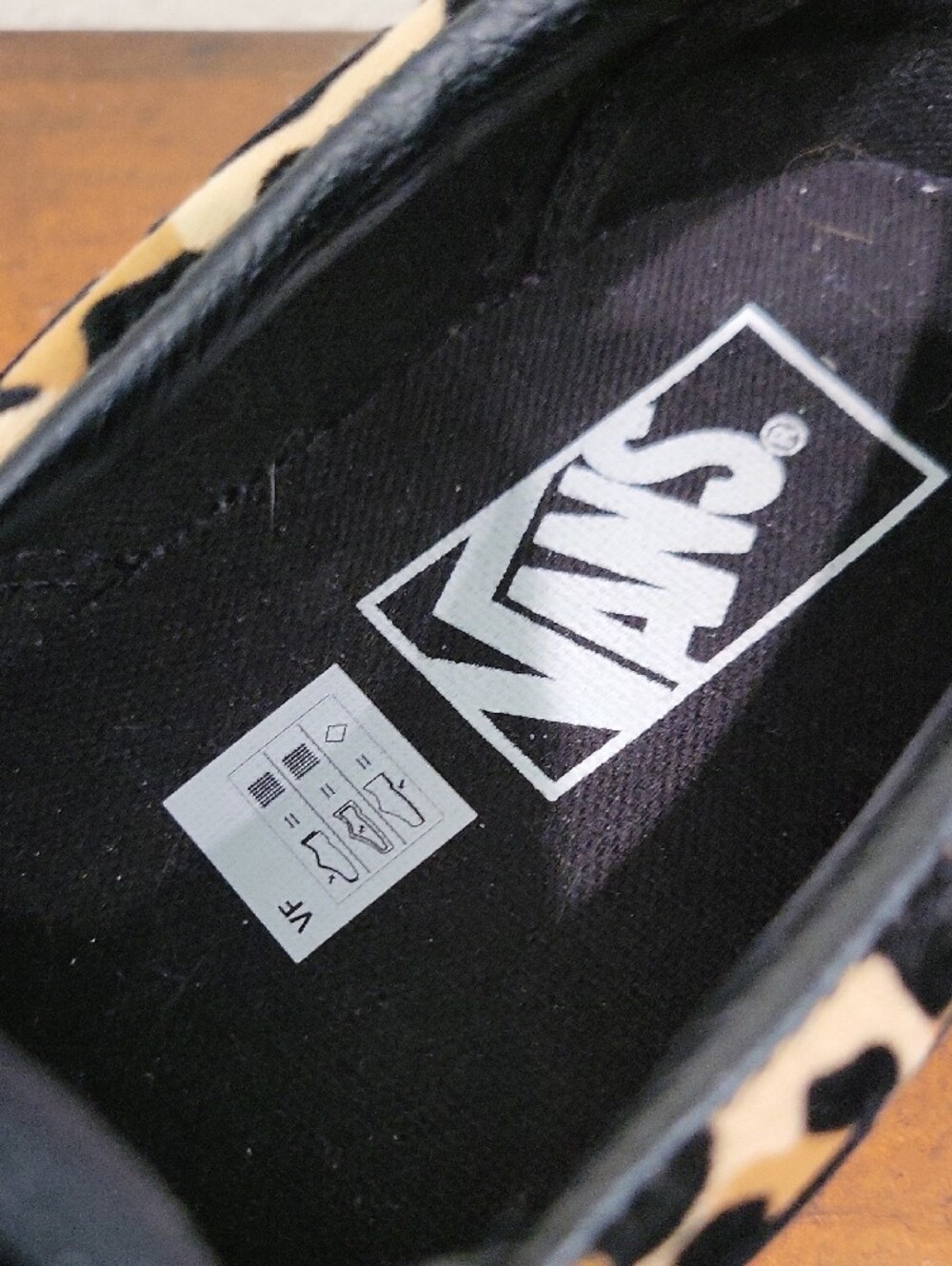 Vans Slip-On Sneakers - Tan and Black Leopard with Skull Accents Size 9 - Picture 7 of 8